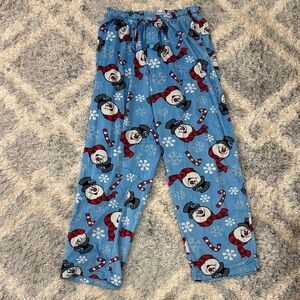 Blue Snowman Pajama Pants